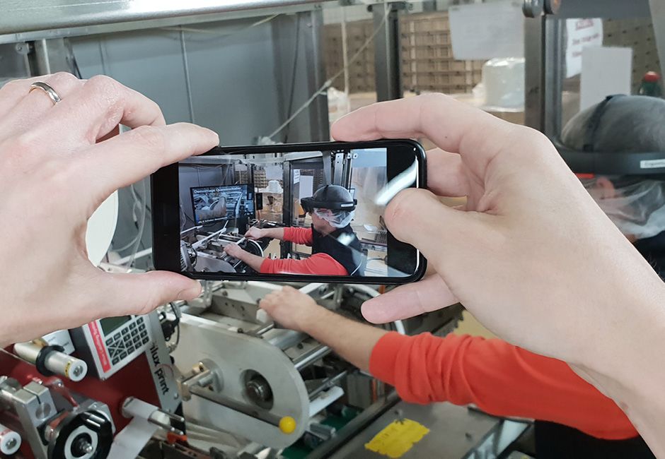 An observer taking a shot of picture no. 6 with an iPhone An observer taking a shot of picture no. 6 with an iPhone