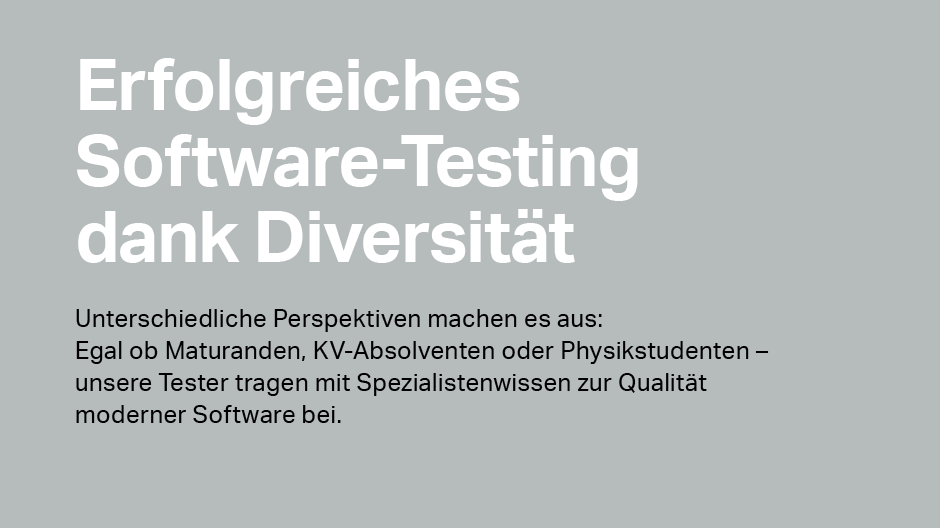 Talentschmiede - Software-Testing bei Ergon Talentschmiede - Software-Testing bei Ergon