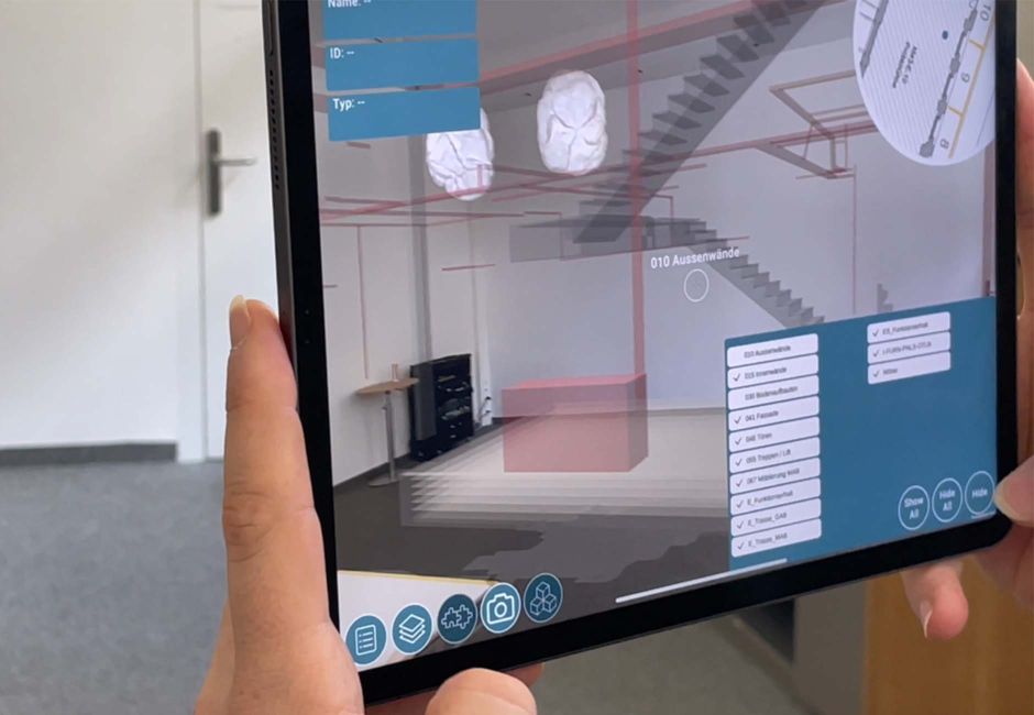 Augmented Reality und Gebaeudedaten werden erlebbar Augmented Reality und Gebaeudedaten werden erlebbar