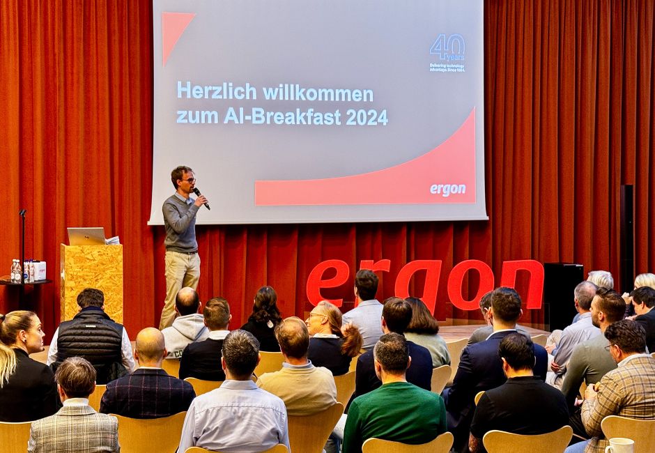 Begrüssung durch Wilhelm Kleiminger, Head of Data Science bei Ergon