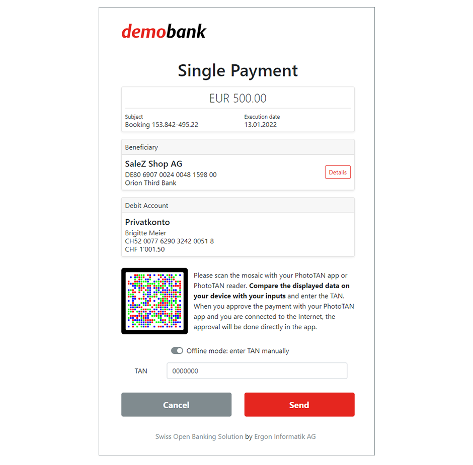 Payment transaction signing Payment transaction signing
